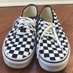 EUC pair of Checkered Vans (Men's 8/Women's 9.5)